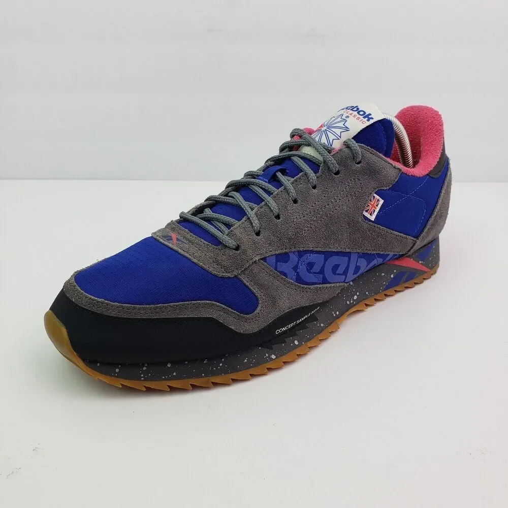 Reebok Classic Concept Sample Ripple Mens Size 10.5 Gray Blue Suede Sneaker Shoe